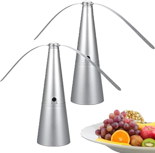 Opdestn Protectores de Moscas Antimoscas, Ventilador de Protección contra Mosquitoes, Ventilador de Moscas, Fly Repellents Fan Uso en Mesas de Comedor/Picnics/Camping Anti Avispas, Funciona con Pilas