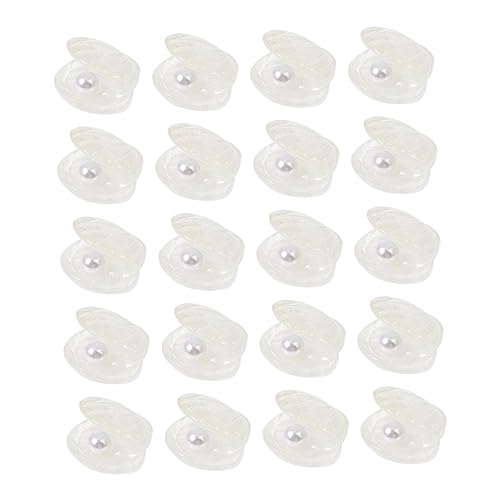 Uonlytech 20 Piezas De Materiales Hechos A Mano Para Hacer Horquillas Para El Cabello Manualidades Abalorios Conchas Perlas Accesorios Para La Cabeza Diadema De Resina Blanca