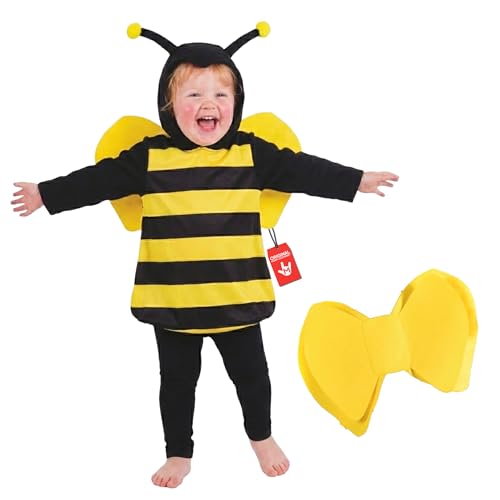 Fun Shack Disfraz Abeja Niños y Bebés, Traje Insecto con Alas, Disfraces para Carnaval y Halloween, 3 4 años