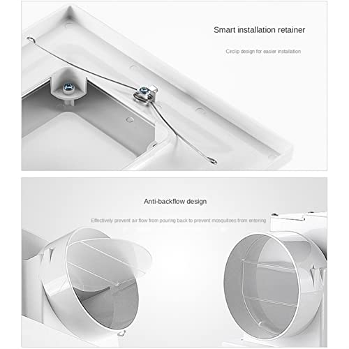 Ventilador de extracción para techo 10", ventilador de ventilación integrado cuadrado 300x300mm para baño, cocina y oficina miniatura 4