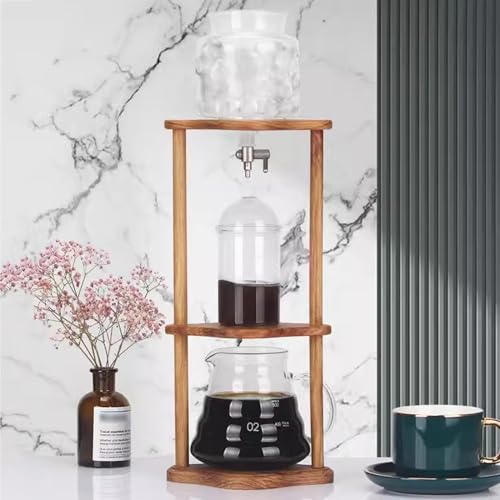 Machine à café infusée froide portable en verre et bois pour la maison - 6