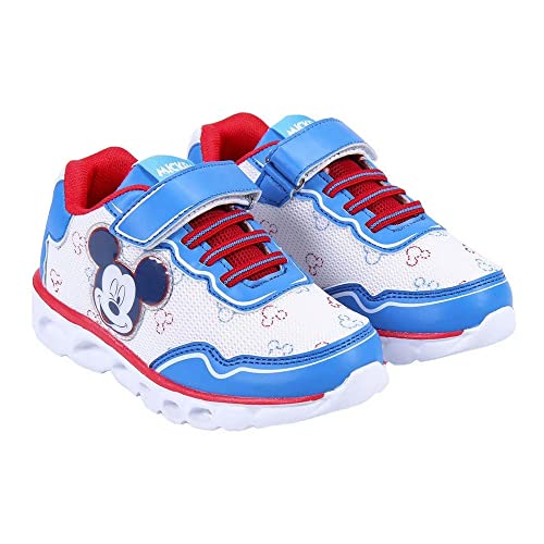SuperMoments Zapatillas Deportivas con LED Mickey Mouse Azul, Talla Calzado 22 (Referencia: S0728375), Unisex Adulto, Multicolor, 42 EU