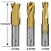 Yakamoz 3Pcs Spot Weld Drill Bit Set CO Cobalt Spot Weld Cutter Titanium Coated Spot Welding Drill Bits Spotweld Removal Tool 1/4-inch, 5/16-inch and 3/8-inch