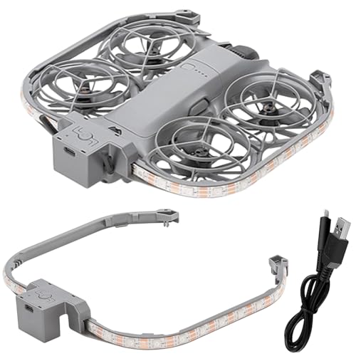 DJI NEO 2 �Ή� �J���[���C�g�X�g���b�v ��Ԕ�s���C�g 3�i�K�̏Ɩ����[�h���� Type-C�|�[�g�[�d �[�d�P�[�u���t�� �y�ʐ݌v ��Ԕ�s��B�e�p �v���y���ی� �Ռ���Փ˂���