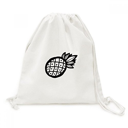 Sac voyage léger motif ananas noir dessin au trait parfait pour vos excursions