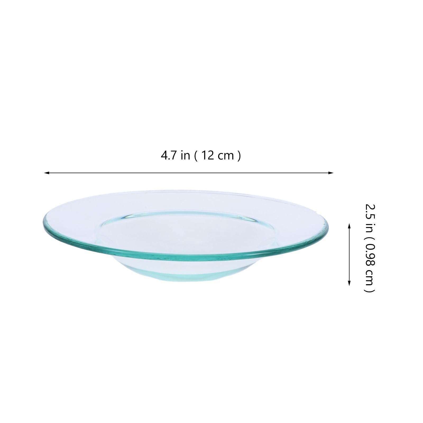 TOPPERFUN 3pezzi Vetro Rotondo Trasparente di Ricambio per Scaldacera Scaldaolio Piatto in Vetro per Oli Essenziali Candele Ciotola Piccola Bianca Contenitore Rivestimento per Cera Fusa