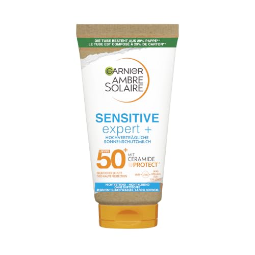 Garnier Sonnenschutzmilch mit LSF 50+, Sehr leichte und rückstandslose Sonnencreme für helle und...