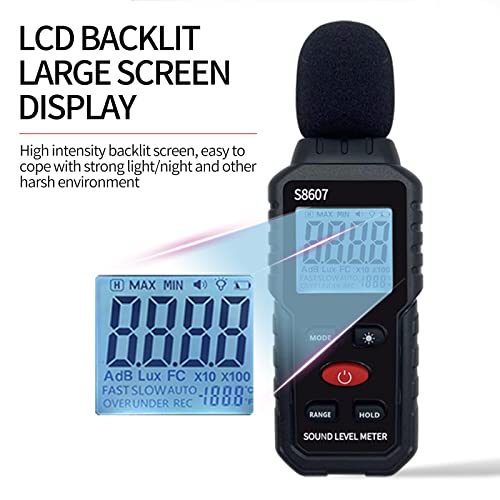 digital sound level metersound meter for classroom home street30-130dba db meter to measure noisenoise decibel readeraudio sound testersound test equipmetentsound measurement device 30-130dba