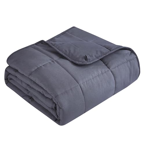 Topcee Weighted Blanket (20lbs 60″x80″ Queen Size) Cooling Breathable Heavy Blanket Microfiber Material with Glass Beads Big Blanket for Adult All-Season Summer Fall Winter Soft Thick Comfort
