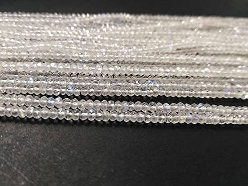 Perles rondelles en pierre de lune de qualité AAA pour bijoux d'exception