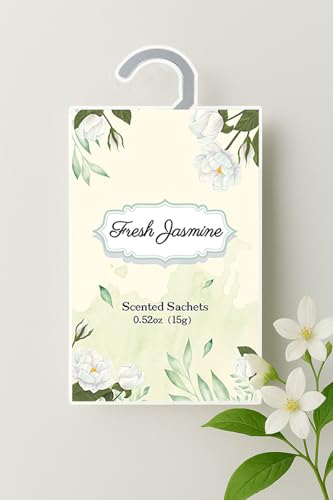 Image of 12 Packs Jasmine Closet Air Freshener Sachets| Retractable Hook