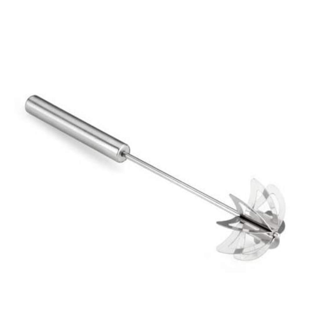 Dvijisha Stainless Steel Spring Mixi Egg, Lassi, Butter Milk Maker, Mixer Hand Hand Push Blender for Home Tool for Egg Beater, Kitchen Utensils for Blending, Whisking, Beating, Stirring, Silver