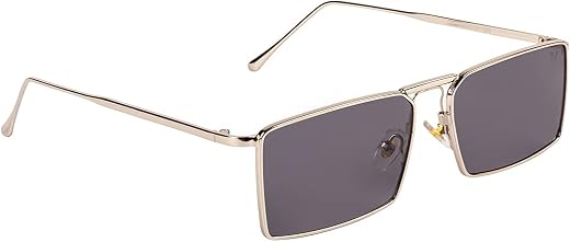 Voyage UV Protected Square Men & Women Sunglasses - (2057MG3573Z | Black Lens | Silver Frame)