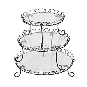 Wilton 307-0837 3-Tier Customizable Iron Treat Stand, 13″, Black