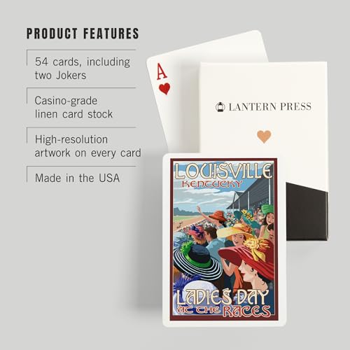 Lantern Press Louisville Kentucky Baraja Poker 52 Cartas miniatura 3