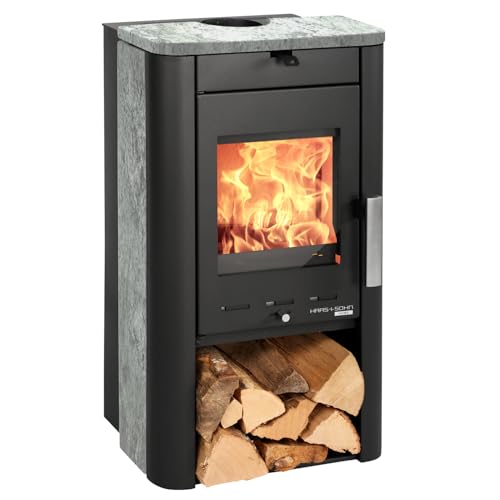 Haas+Sohn Kaminofen Prunus 332.15- ST | perl- schwarz/ Serpentino 6 kW