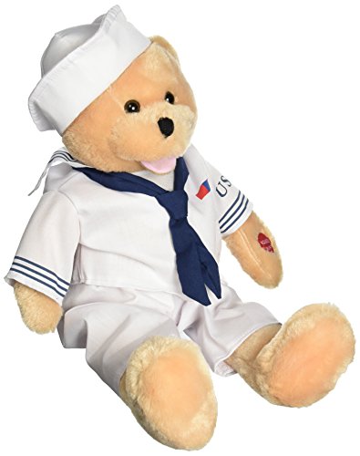 Chantilly Lane 19" American Hero Navy Bear Sings "Anchors Aweigh" by Flat River Group