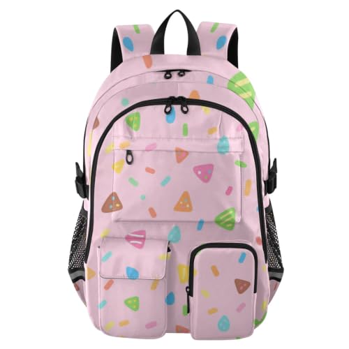 Mochilas para laptop escolares con dibujos animados en color rosa