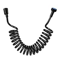 Schlauch für Bidet Sprayer,Badezimmer Federschlauch Flexibler Duschschlauch für Waschbecken,Verbindungsschlauch vom Typ Telefonleitung für WC Spritzpistole,Wasserhahn Spiralschlauch(3M Schwarz)