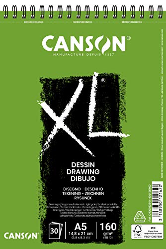 CANSON XL® Dessin Zeichenblock, DIN A5, 30 Blatt, 160 g/m²