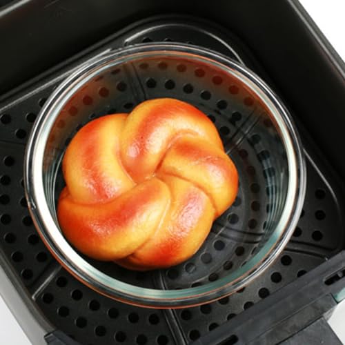 VOSAREA 2 piezas boles de vidrio para horno y freidora de aire miniatura 2