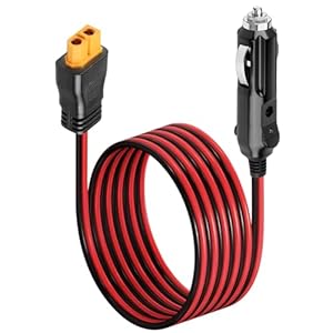 XT60 Car Charger Cable,12V/24V DC Adapter for ECOFLOW DELTA 2/3 River 3/2 MAX Power Station Bluetti EB55 AC70 Anker SOLIX C200 C300 C1000 F2000 Solar Generator 16AWG XT60 Plug Charging Cable