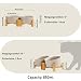 SPUNKYJUNKY Kippbarer Hundenapf Keramik Doppel Hund Futternapf mit Bambus Ständer 0° und 15° Neigungswinkel für Haustiere Katzen und Welpen Großes Gesicht Hund (850ml, Grau × 2)