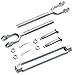 4 Pack M12 (1/2 Inch) Industrial-Grade Galvanized Steel Jaw-Jaw Turnbuckles - Forged Heavy Duty Weather Resistant Turnbuckle Tensioner(2200 lbs Working Load Limit)