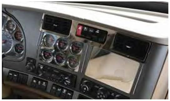 Technical Precision Replacement for Kenworth T680 Year 2018 Stainless Steel Trim Center Vent Switch ON Upper Dash