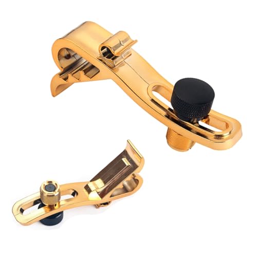 Abrazadera ajustable de plástico para micrófono de batería, diseño a prueba de golpes, compatible con cajas y tambores, color dorado