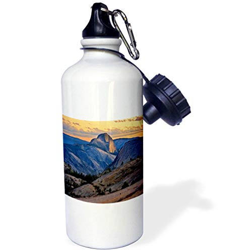 3dRose Unisex California, Yosemite National Park. Half Dome-Us05 Rja0083-Rebecca Jackrel-Botella de agua (wb_88612_1), color blanco, 21 oz