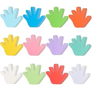 360 Pcs Hand Cutouts Paper Hand Shape Cut-Outs Assorted Color Handprint Shape Cutouts Blank Creative Paper Cutouts for Kids DIY Craft Art Project Home School Classroom Decorations Bulletin Board Decor