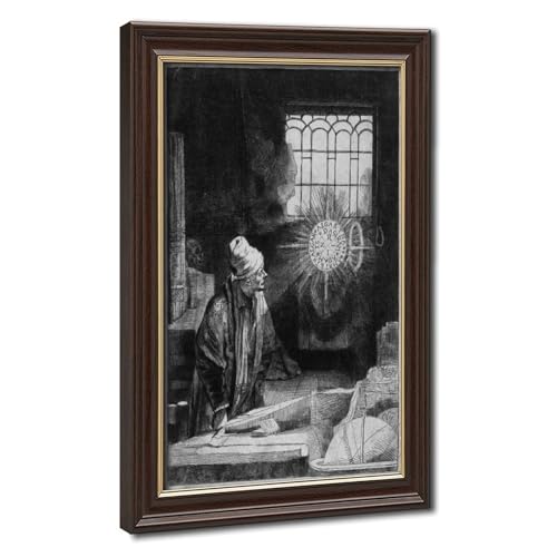 Cadre à suspendre Doctor Faust Rembrandt impression sur toile pour décoration de cabinet