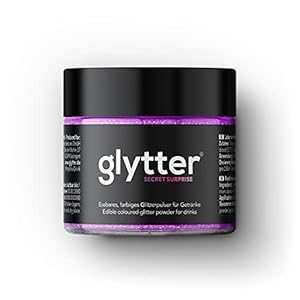 Glytter Glitzerpulver für Getränke (Farbwechsel rosa, violett) – essbarer Glitzer für Drinks & Flüssigkeiten, z.B. für…