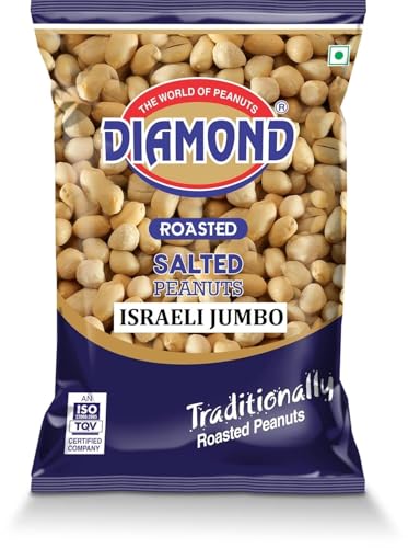 Image of DIAMOND SING - Pack of 2 180 Gram Each | Israeli Jumbo Roasted Peanut (without Husk), Roasted Groundnut 180 Gms | High Protein - Gluten Free Mungfali | Vacuum Packed Salted Singdana