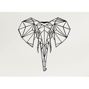Dekadronmetalwallartgeometricelephanthead3dwallsilhouettemetalwalldecorhomeofficedecorationbedroomlivingroomdecorsculpture17wx18h44x46cm Urban Country Home Decor Dekadron metal wall art geometric elephant head 3d wall silhouette metal wall decor home office decoration bedroom living room decor sculpture 17 w x 18 h44x46cm urban country home decor