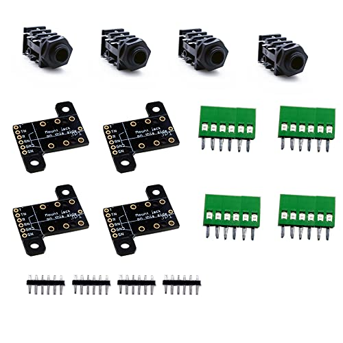 Treedix 4PCS TRS Jack Breakout Board 6.35mm Hembra miniatura 6