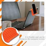 Orange Flexible Silicone Phone Stand, Orange Creative Flexible Folding Deformable Lazy Silicone Phone Holder, Adjustable Multi-Angle Stand for Cell Phone iPhone iPad