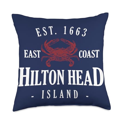 Best Couch for Beach House Rental: Stylish Comfort with Coastal Charm 8 Beach House Hilton Head Island 1663 East Coast Red Crab Throw Pillow