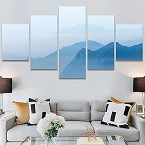 SIGNWIN 5 Panel Canvas Wall Art Organic Arrangement...