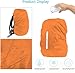 GUKOY Waterproof Backpack Rain Cover with Reflective Strap (8-70L), 2 Adjustable Anti Slip Cross Buckle Strap, Rainproof Snowproof, Orange XS (for 8-17L Backpack)