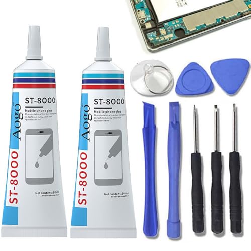 Transparente Pegamento Movil, Pegamento Teléfono Multiusos, Pegamento Pantalla Movil, 110mlx2 Adhesivo Multiusos Adecuado para Varias Pantallas Teléfonos Móviles Carcasas Traseras Handy Reparatur