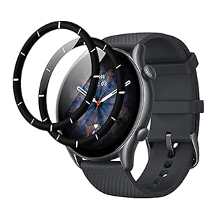 Niboow Schutzfolie für Amazfit GTR 3 Pro [2 Stück], 3D Kohlefaserkante Displayschutzfolie, Vollabdeckung Premium Flexibles Panzer Schutz Glas, Anti-Kratzer Blasenfrei Schutzfolie für Amazfit GTR 3