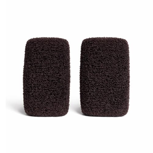 RCS Soft Cotton Hair Rubber Band for Womens & Girls (Pack of 2, Brown) Premium Elastic Wrist Bands & Hair Ties for Bun & Ponytail - Best for Office, Evening, Party & Casual Use