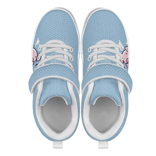Coloranimal Kids Sneakers Girls Shoes Casual Tennis Shoes Slip On Sneakers Cute Breathable Girls Walking Shoes with Hook and Loops4