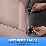 Adunsiaoto 2 Pieces Fluffy Fur Car Front Seat Cover Pad, Cars Seat Cushions, Cars Plush Cushion for Winter, Warm Car Seat Cushion for All Year, Universal Cars Interior Accessorie(Black) - Image 4