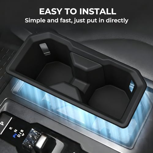 Image of Cup Holder Inserts for Toyota RAV4 2026, Interior Accessories Center Console Cup Holders Covers Protector for 2026 RAV 4, Black