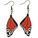 Monarch Butterfly Wing Dangle Earrings | Wooden Hand-Painted Eco-Friendly Fashion