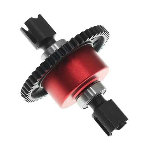 50T Center Differential Set for Arrma Kraton Outcast Typhon Infraction 6S, 45 Steel Diff Gear Diff Outdrive Alum Diff Case for Arrma Talion Felony Mojave 6S Upgrade Parts (Red)
