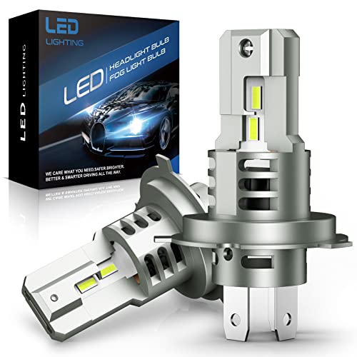 SHINYY Lampadine H4 LED 22000LM, [2023 Aggiornato] 6500K Bianco 12V-24V LED H4 HB2 9003 Fari per Auto e Moto H4 LED Abbaglianti Anabbaglianti Luci, 1:1 Sostituisce Lampade Alogene e Xeno(2 PCS)